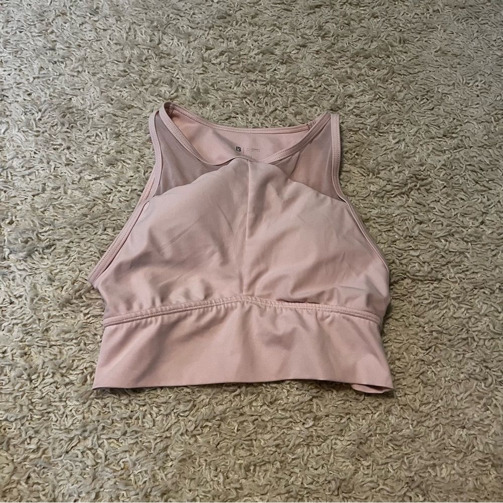 BuffBunny Pink Mesh Panel Sports Bra size medium